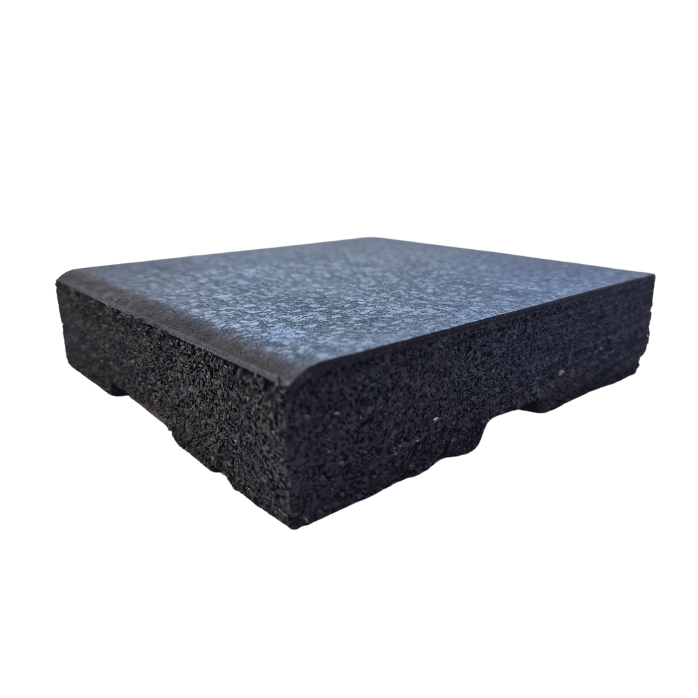 30mm Duo Interlocking Gym Floor - Black with Black finish 1m x 1m