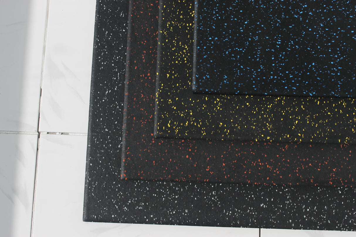 TerraFit Active 8mm Black-Red Fleck Gym Flooring – Full Roll