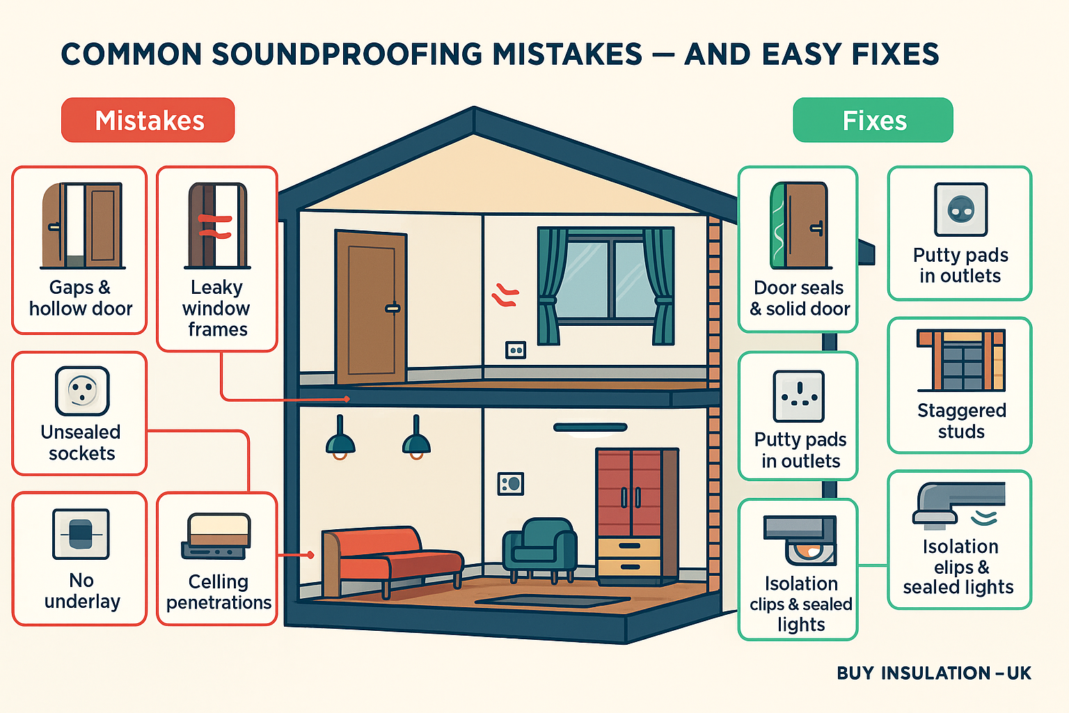 Common Soundproofing Mistakes - and How You Can Fix Them Easily