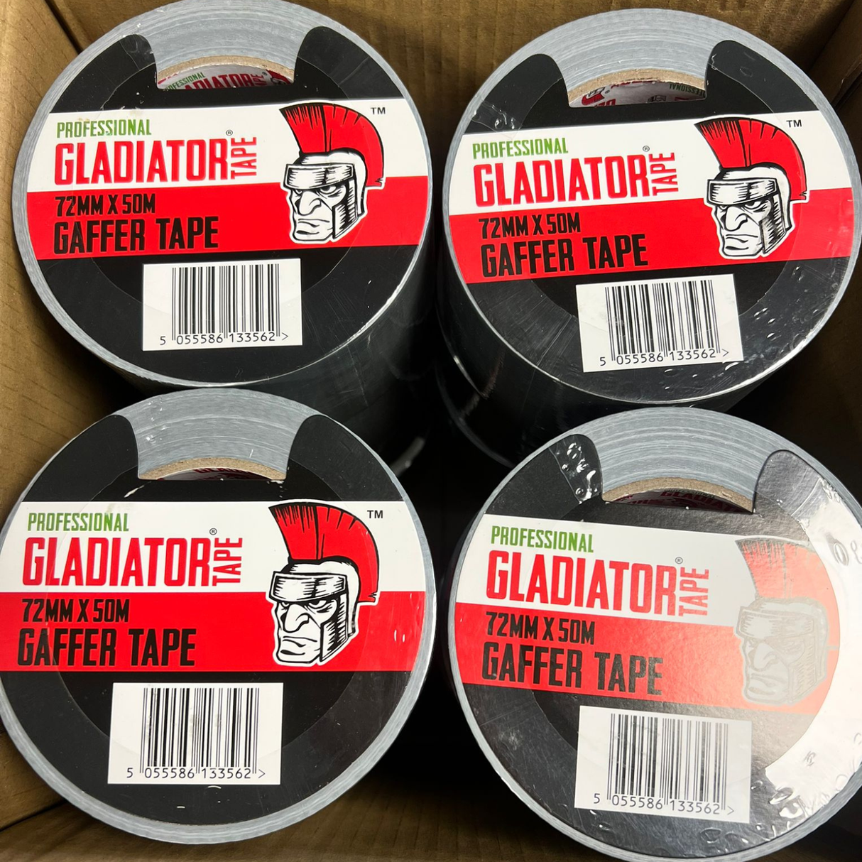 Gladiator Tape 72mm x 50m – Heavy-Duty Cloth Tape (Single Roll or Box of 16)