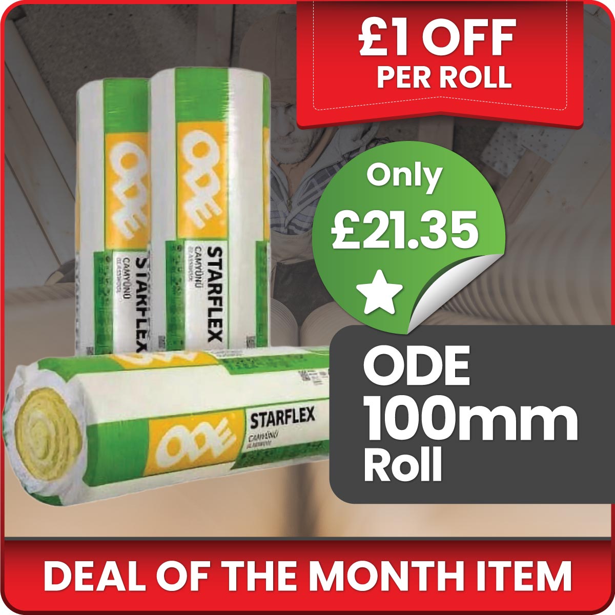 ODE Starflex Loft Roll (100mm & 200mm) | Loft Insulation Roll