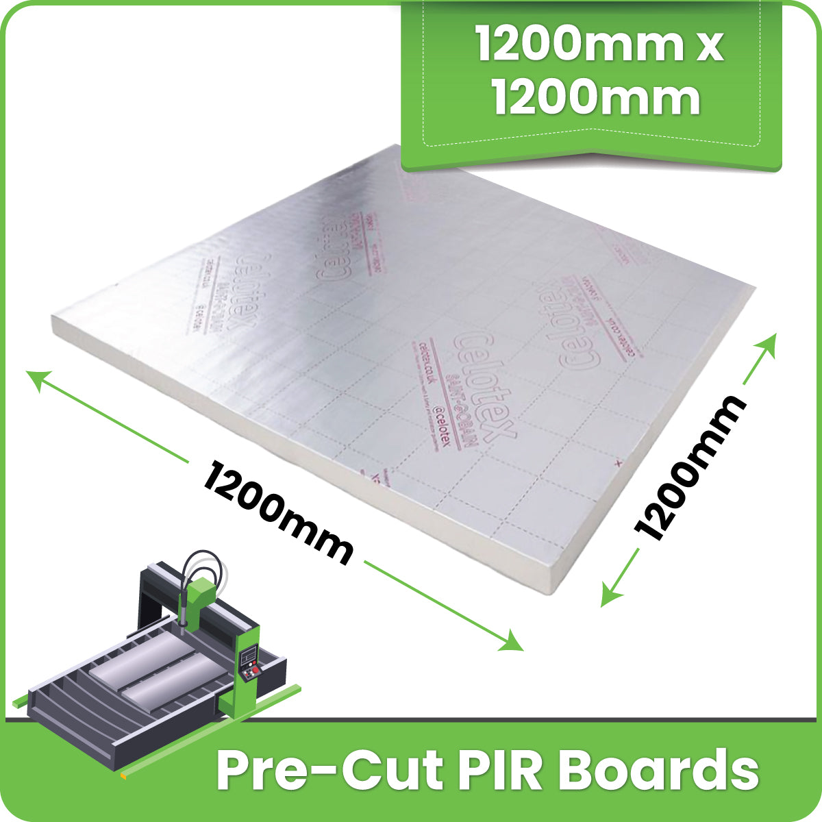 PIR Insulation Boards (1200mm x 1200mm)